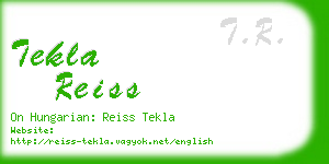 tekla reiss business card